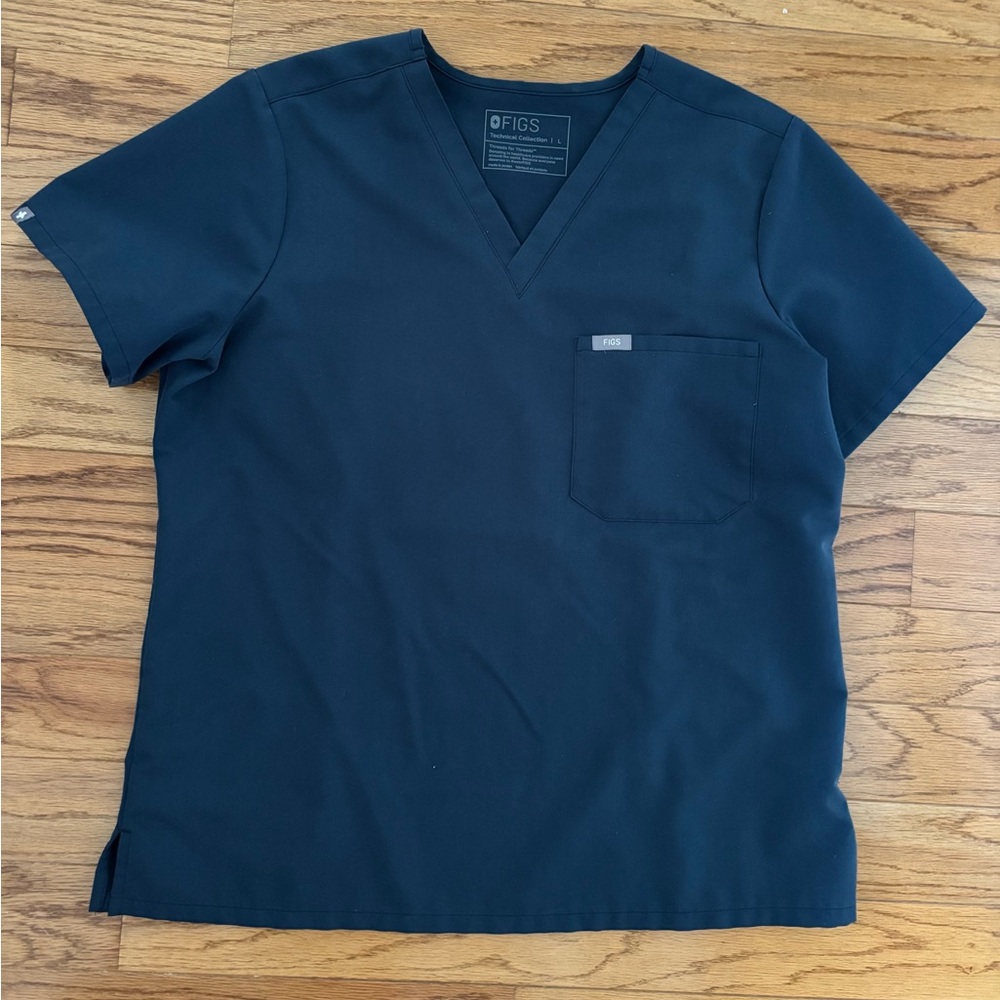 Figs Dark Harbor Catarina One Pocket Scrub Top